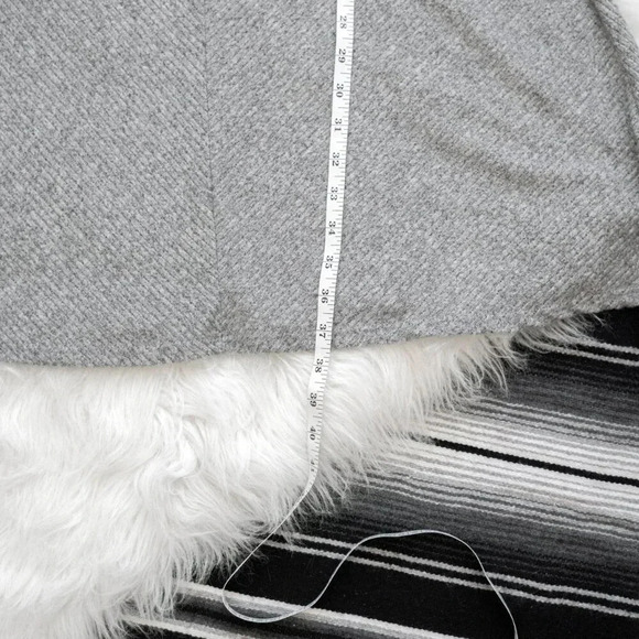 ALYA ANTHROPOLOGIE SOFT GREY SWEATER DRESS BELL SLEEVES SZ L - Picture 7 of 8